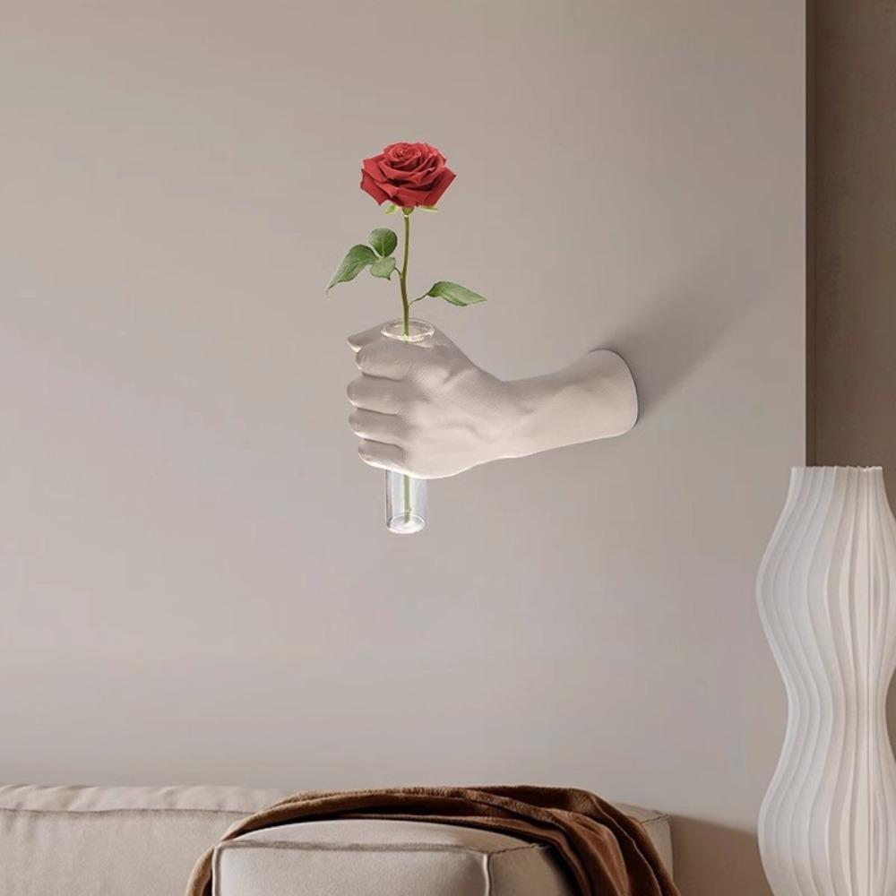 Symulacje Ręczna Kwiatowa Ścienna Waza Dekoracyjne Kwiaty Ręcznie Robiona Ścienna Waza Dekoracja Pokoju Żywiczne Dekoracyjne Wazony Dom