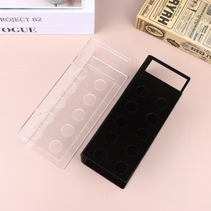 1Pc Acrylic Marker Pen Holder With 10 Slots - Wall-Mounted Dry Erase Storage Rack Classic Design Pen Holder Suitable For Office