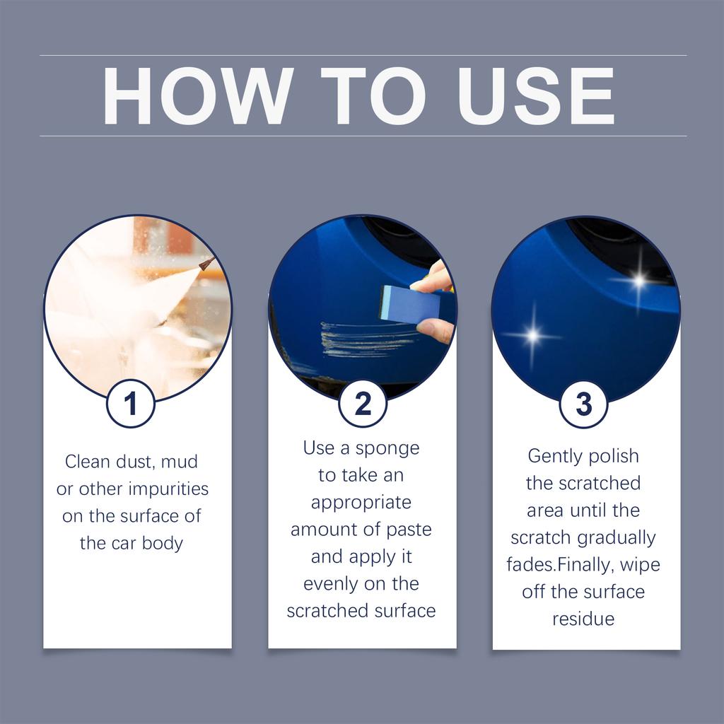 Car Scratch Remover Wax Scratch Car Polish Repair Car Wax Multi-Purpose Paint Scratch Remover Cleaning With Sponge