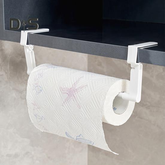 Paper Towel Holder Strong Load-bearing Punch Free Easy To Install Plastic Films Towel Hanging Storage Holder