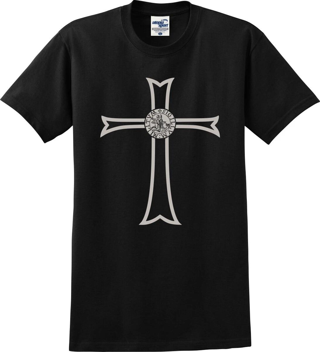Knights Templar Cross and Seal Unisex T shirt (S-5X) L