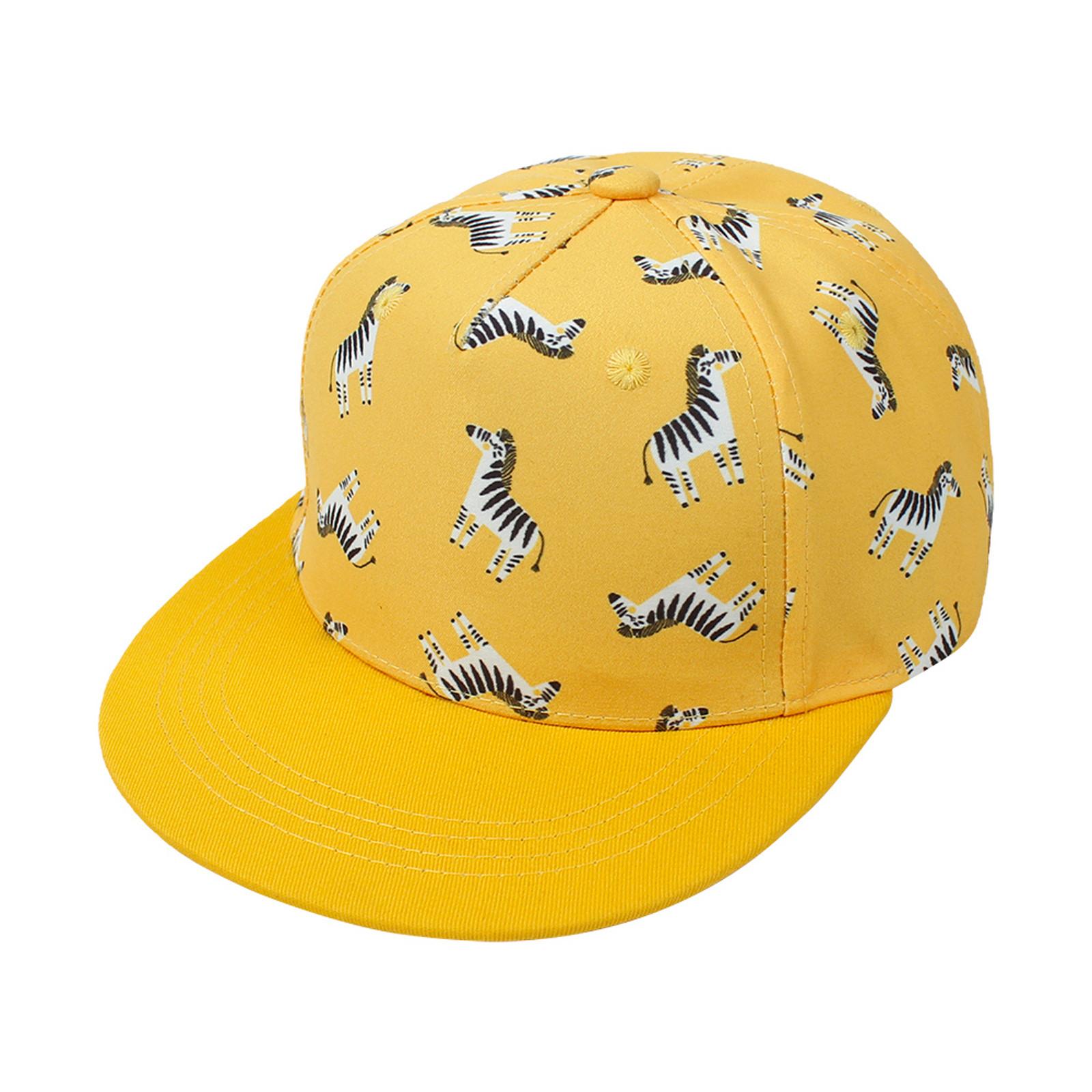

Children s Baseball Caps Boys And Girls Baby Cartoon Print Shade Hip Hop Sun Hat M жовтий