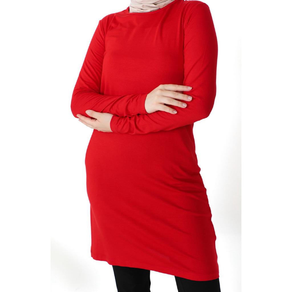 Combed Cotton Tunic 10645-10 Red