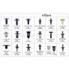 435-Piece Universal Snap-in Fasteners for Ford and Jeep: Interior, Door Panel, and Bumper Clips