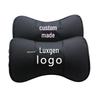 Luxgen Genuine Leather Neck Pillow and Lumbar Support - Customizable Logo, Cowhide Neck Protection Car Accessory