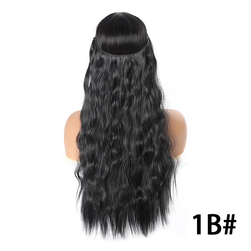 

Парик для наращивания волнистой рыбной нити, термостойкий парик из волокна, натуральный и удобный, подходит для повседневного ношения девушками