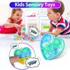 30 Pezzi Portachiavi Pop It Giocattoli Fidgeting Braccialetto Portachiavi a Forma di Cuore Arcobaleno Set di Giocattoli Tattili Confezione all'Ingrosso Premi per la Classe Bomboniere per Feste