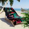 Colorful Monster Illustration 2D Flat Print Beach Towel, Large Soft Quick Dry Towel for Beach Camping Swimming.MSTJ0918347
