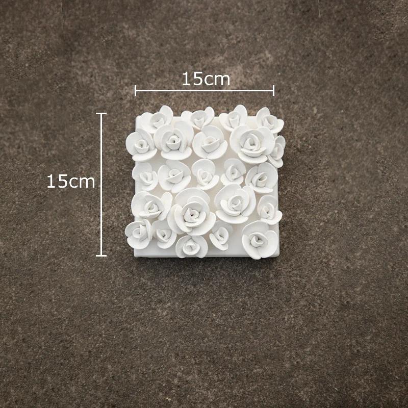 Blooming White Flower Wall Hanging Paintings Living Room Decoration Background Display Wall Mounted Floral Petals Ornaments