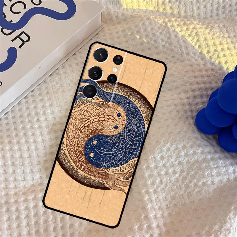 Yin Yang Koi Phone Case For Samsung Galaxy S25 S24 Ultra S9 S10 S20 S22 S21 Plus S23 FE Portector Cover
