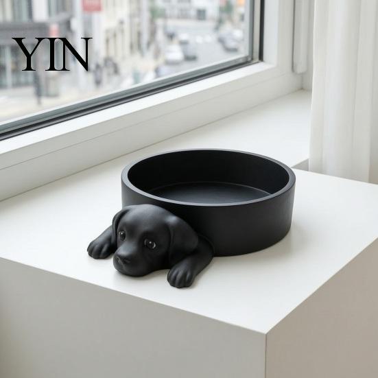 Decorative Storage Box 3D Printed Labrador Dog Tray, Cute Puppy Key Holder Decor, Compact for Small Spaces Shaped Catchall Bowl Entryway Bedroom