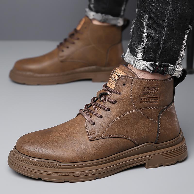 Casual Men's Boots Designer's Classic Style Office Business  Outdoor Autumn and Winter Boots Black Brown Suit NEW