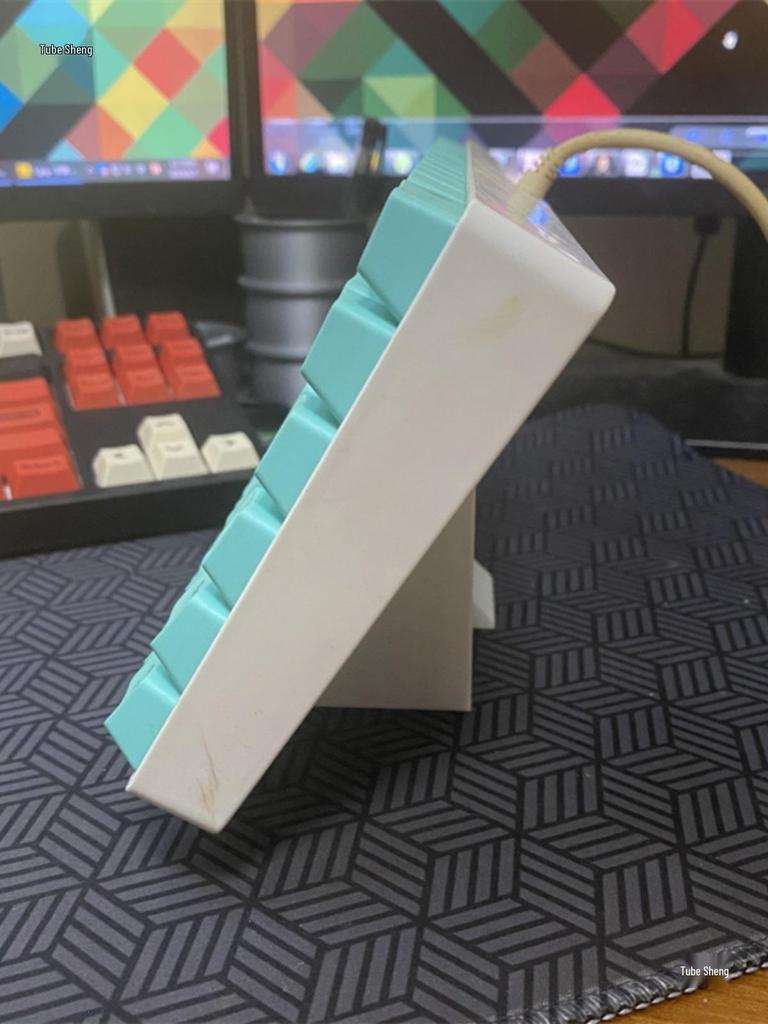 Desktop Tilting Mechanical Keyboard Stand with Tablet Holder and Storage Display