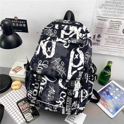 Moda Omuzlar Okul Çantaları Naylon Gençler Sırt Çantası Nefes Kız Erkek Okul Çantası Büyük Kapasiteli Graffiti Okul Çantalarını