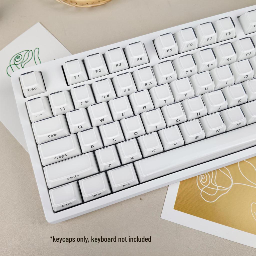 XVX Crystal Jelly 113-Unit Two-Color Mechanical Keycaps with Side Engraving