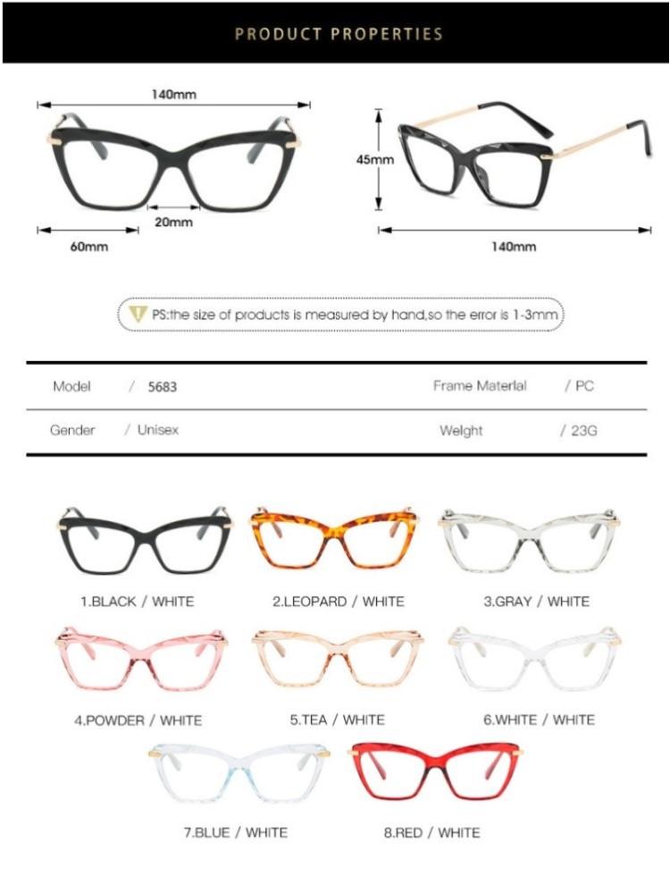 New Sexy Cat Eye Glasses Women Transparent Vintage Designer Eyewear Clear Optical Frame Oculos Fashion Accessory