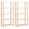 Day and Night - Day and Night Shelving 5 Levels 2 Units Solid Pine Wood 250 Kg