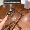 Luxury Plating Shockproof Clear Case for Samsung Galaxy S24 Ultra S25 FE Edge S23 S22 S21 S20 + Hard Acrylic Hybrid Bumper Cover