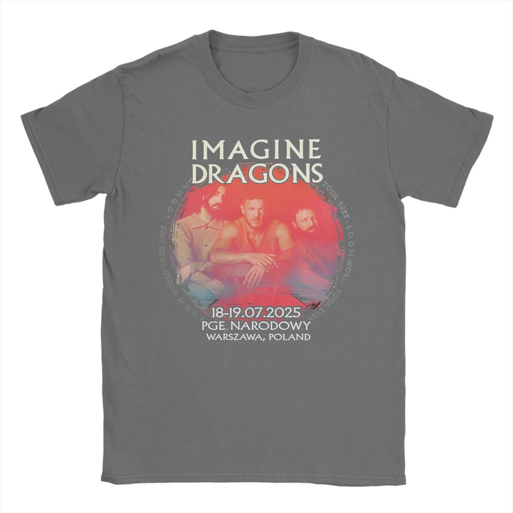 Imagine Dragons 2025 Tour Merch Unisex T Shirts 100% Cotton Tee Printed  Tops T-shirt