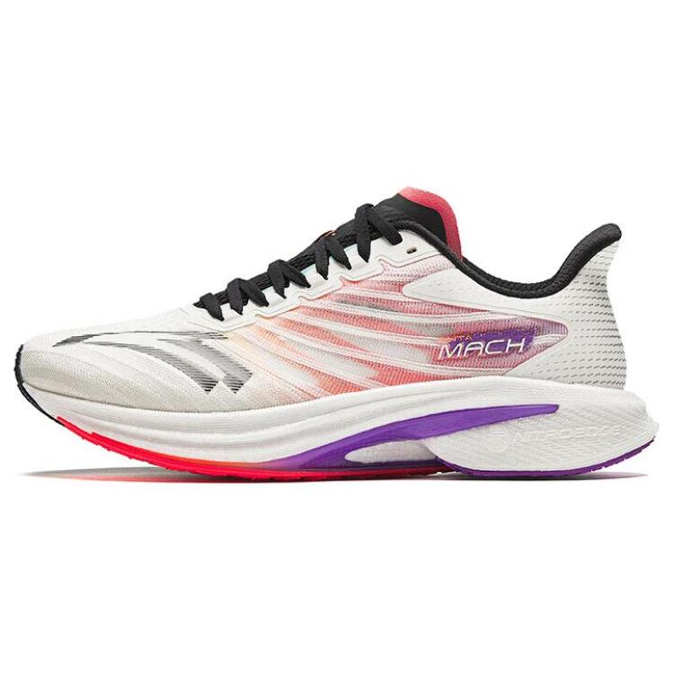 New Anta MACH 4.0 Cushioning, Slip Resistant, Rebound Low Top Running Shoes Men's Black White 112415583-5