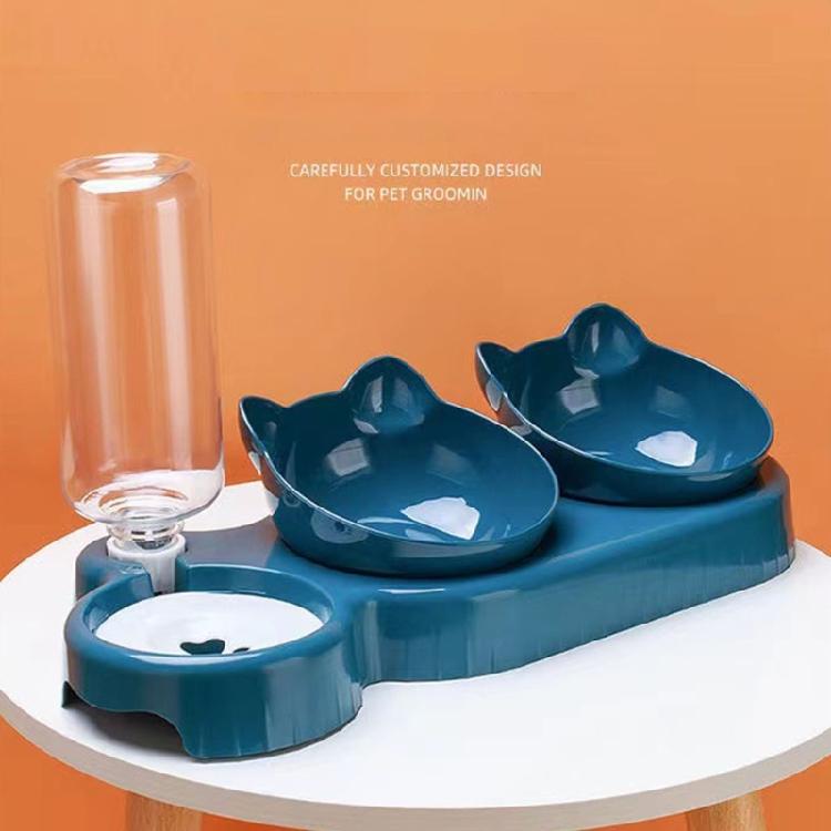 3 in 1 Dogs Feeder Cat Food Water Bowl No-Spill Feeder Bowl Water Bottle
