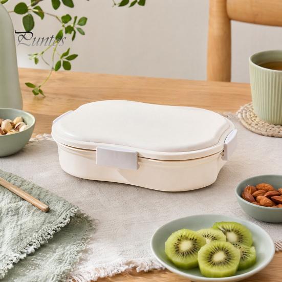BPA-free Lunch Box Snack Container, with Separate Compartments Design, Food-Grade PP Box, Built-In Ice Insulated Layer Keeps Food Fresh Fruits