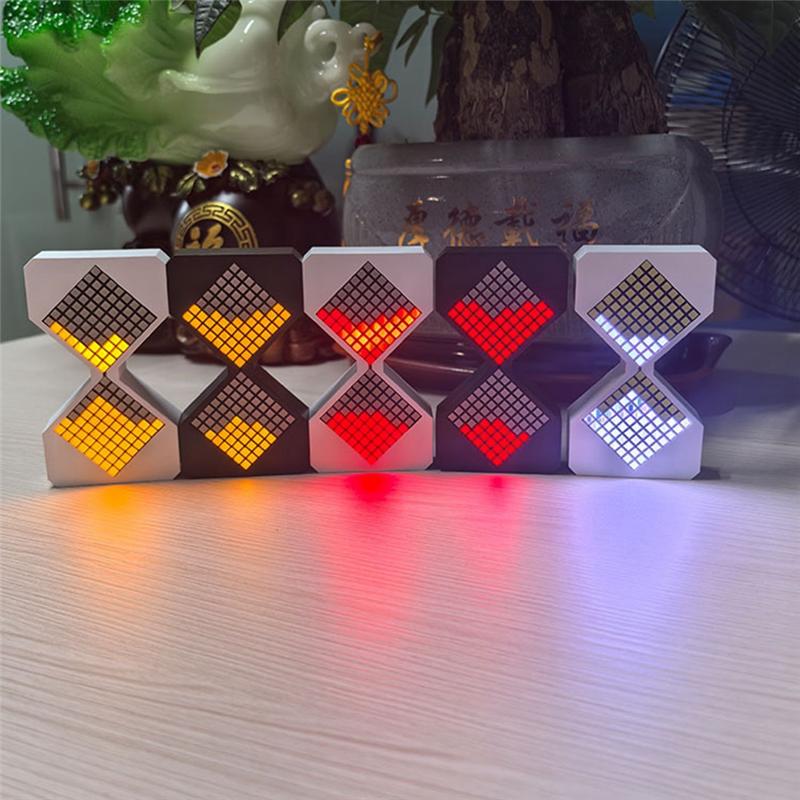 Practical-LED Electronic Hourglass Toilet Hourglass Timers DIY Digital Sand Clock Time Cyber Style Home Birthday Christmas Gift чёрный