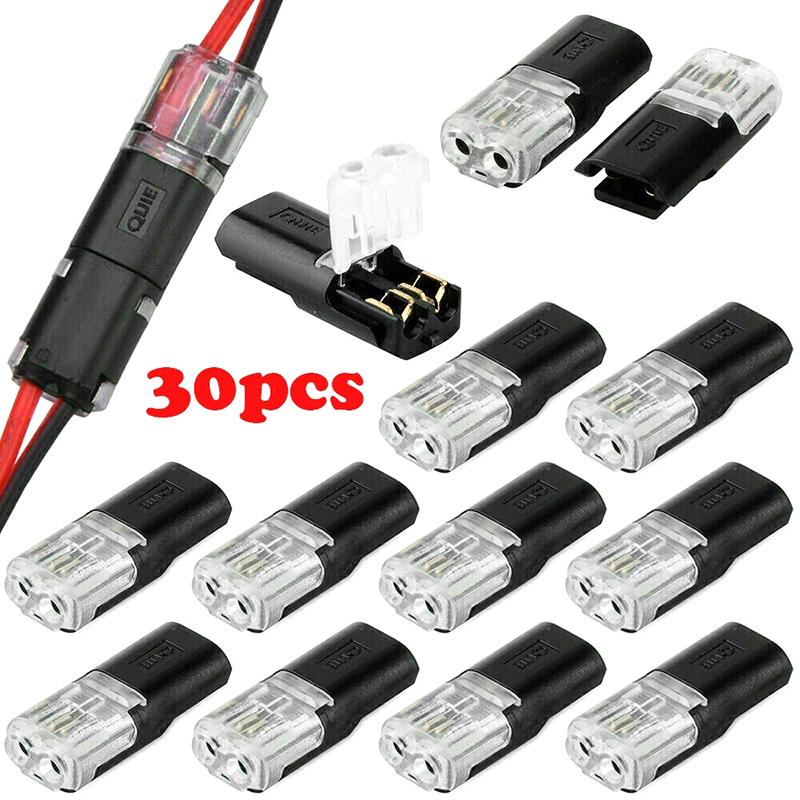 10/20/30/50Pcs Wire Cable Waterproof Spring Connector Wire No Welding No Screws Quick Connector Cable Clamp Terminal Connector