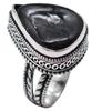 Black Onyx Natural Gemstone Ethnic Antique Design Ring US Size-8.5 A184