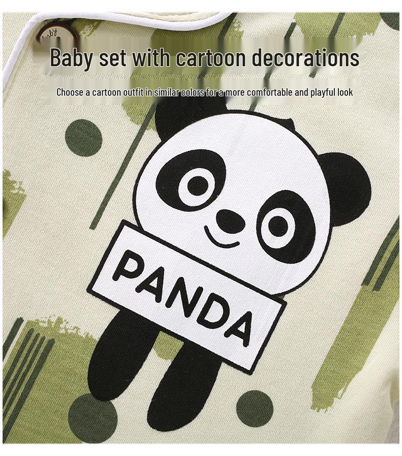 New Pure Cotton Children's Cardigan Pajama Set - Short Sleeve, Loose Fit for Boys & Girls
