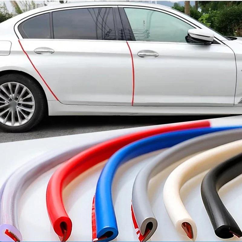 5M Car Styling Side Door Styling Line Adhesive Scratch Protectant Transparent Door Edge Rubber Anti-Scratch Protection Strip