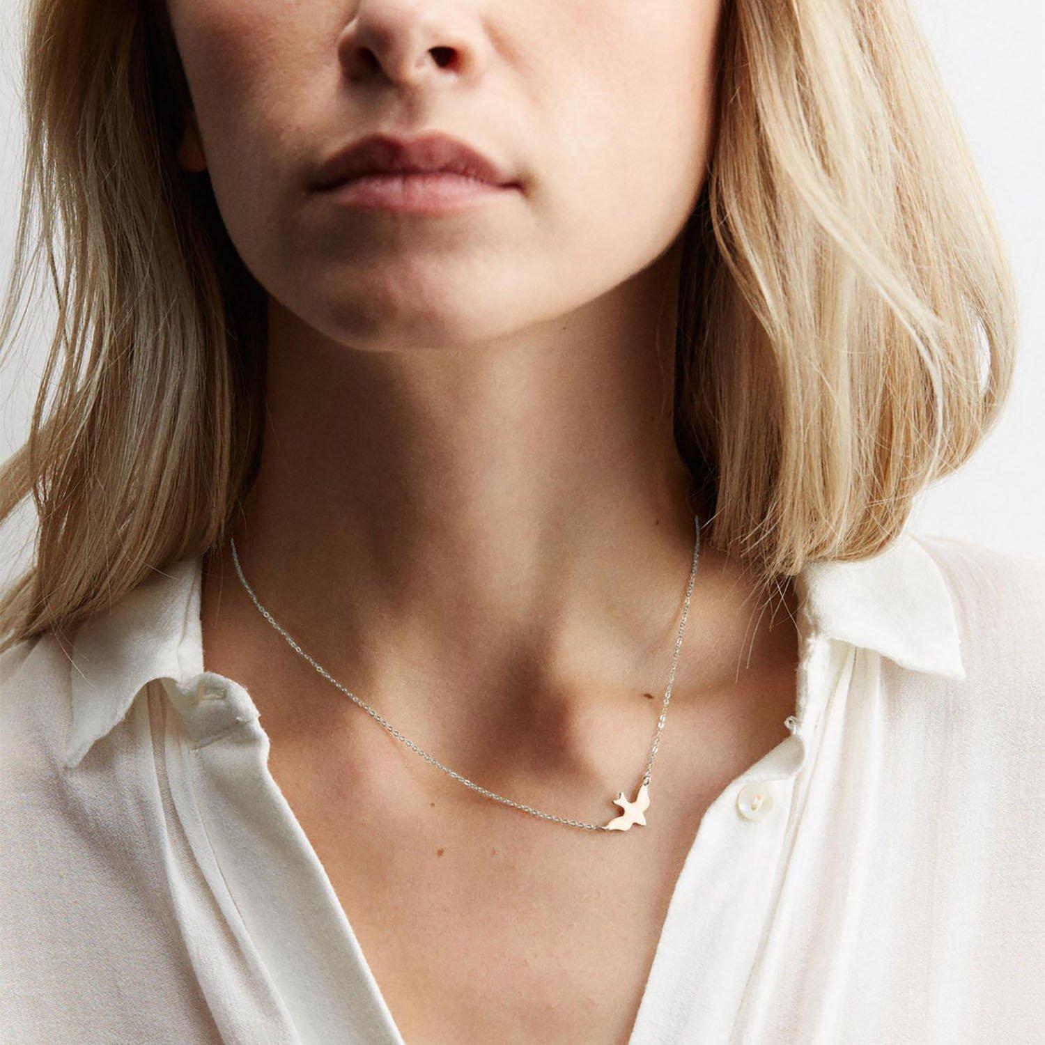 

Срібне кольє Ластівка Oniks 40 срібний