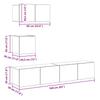 4 piece TV cabinet set white particleboard