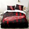 Detroit Red Wings 3pc Set Perfect for Bedroom Use Comfortable Bedding Set Includes a Duvet Cover and Two Pillowcases Ideal Birthday or Christmas Gift