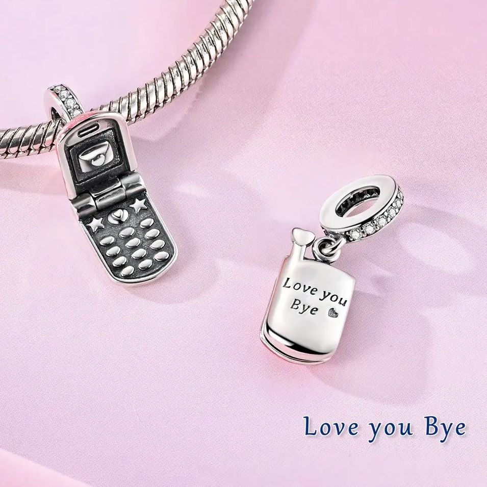 Valentine'S Day Charms Copper Beads Couple Lover Heart Original Pendnat Fit Bracelet Diy For Lady Jewelry Gift