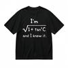 Men's Trend Comfortable Classic T-Shirt Trigonometry Pun Graphic Tee