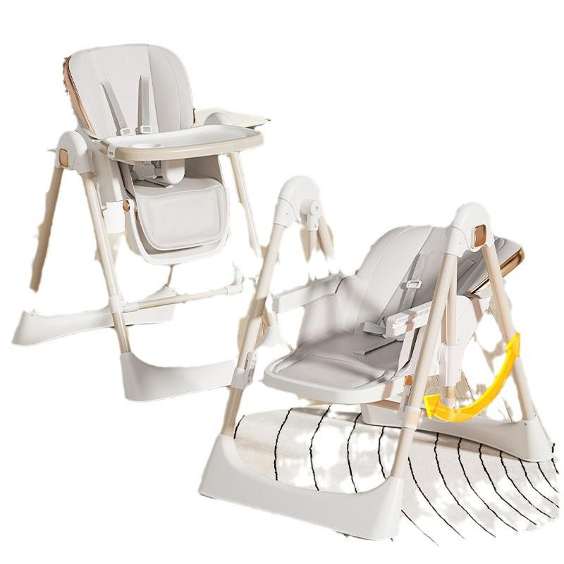 Convertible Baby High Chair & Rocker: Foldable 2-in-1 Dining Seat & Cradle