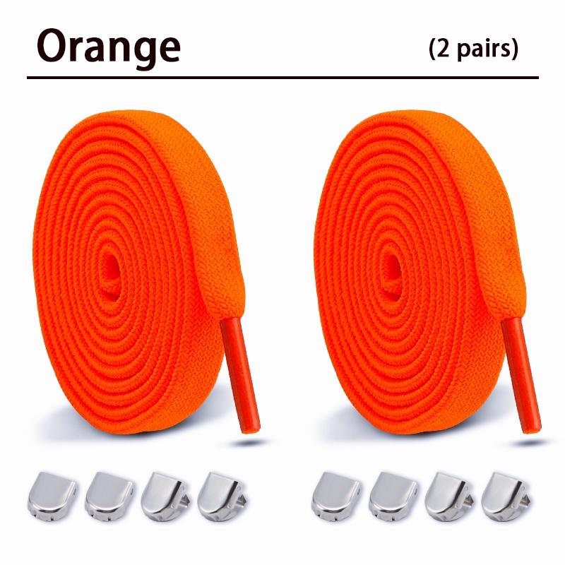 2Pair Double-layer elastic 8mm Flat Shoelace Shoes Accessories No Tie Shoe laces Quality Elastic Laces Sneakers Tennis Shoelaces