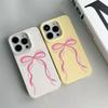 Pink Bow Phone Case Suitable For IPhone 17 Pro Max Air 16 15 Plus 14 13 12 11 Case Cover Funda For IPhone 16 15 14 Plus