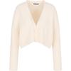 Solid Color V-Neck Short Sleeve Knit Sweater Women Tops Beige 6DYE1Q-YM1VZ-1130