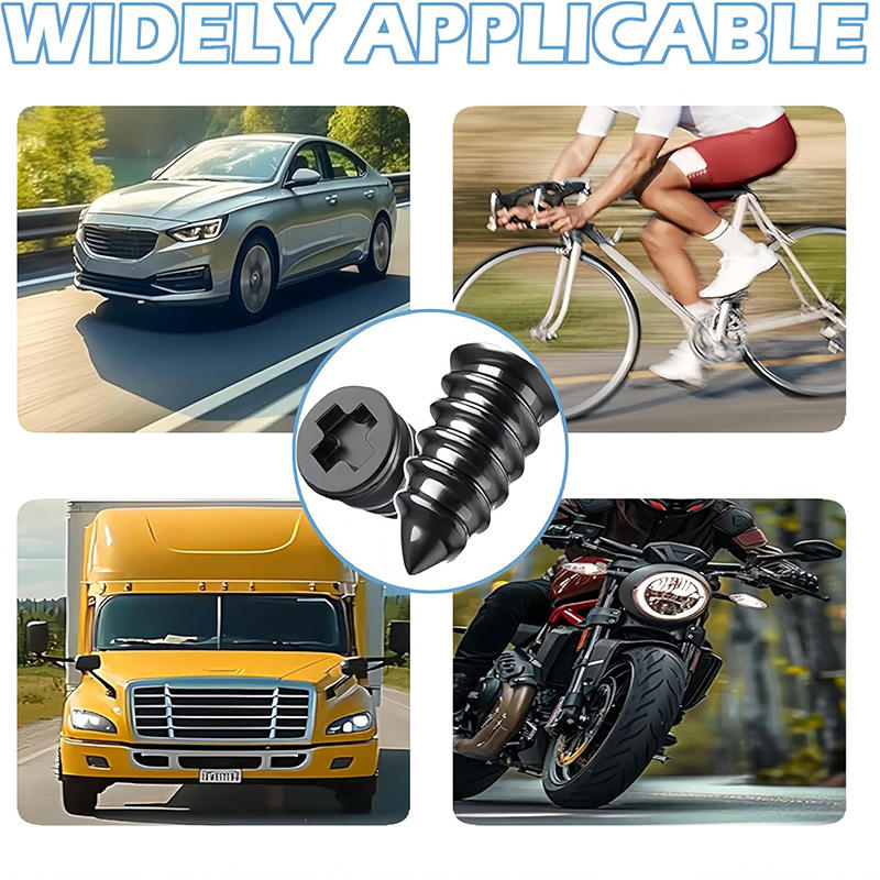 10pcs Car Tire Screw Nail Repair Tool Kit Rubber Vacuum Tire Nail Tire Plug Repair Kit Iron Plastic Black Essential Garage Tools