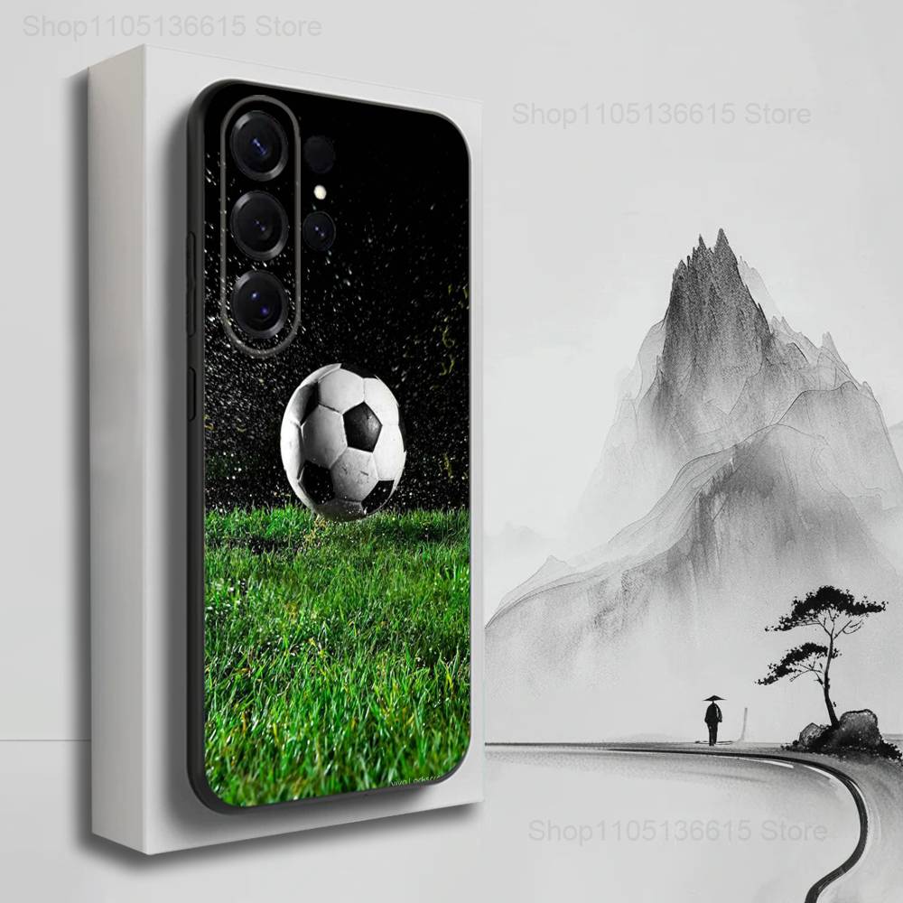 Sports Football Soccer For Samsung S9,S10,S20,S10,S21,S25,S24,S23,Ultra,FE,Plus,Lite,Soft Silicone Black Case