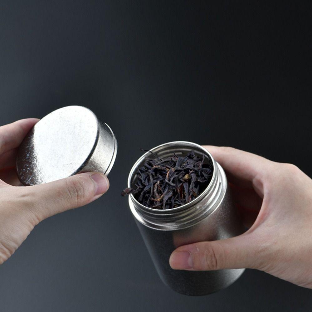 Hochwertige reine Titan-Teedose 260 ml Feuchtigkeitsgeschütztes Teeglas Große Kapazität Versiegelte Teedose für Zuhause & Reisen