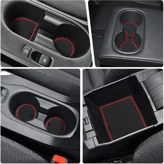 Auovo Cup Holder Ert Door Liners Compatible With Toyota Corolla Hatchback Accessories -2025 2026 Car Console Cup Holder Door Pocket Mats Pads For