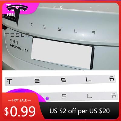 Car Sticker 2025 New ABS Car Rear Trunk Emblem for Tesla Model 3 Model S X Roadster SpaceX Refitting Badge Lettering Decal