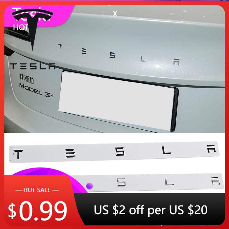 Car Sticker 2025 New Tesla ABS Car Rear Trunk Emblem for Tesla Model 3 Model S X Roadster SpaceX Refitting Badge Lettering Decal