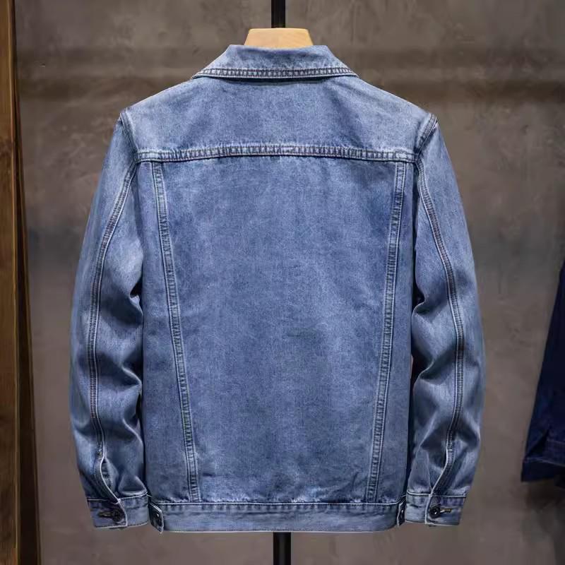 Men's Retro Korean Style Denim Jacket - Casual Spring & Autumn Trend
