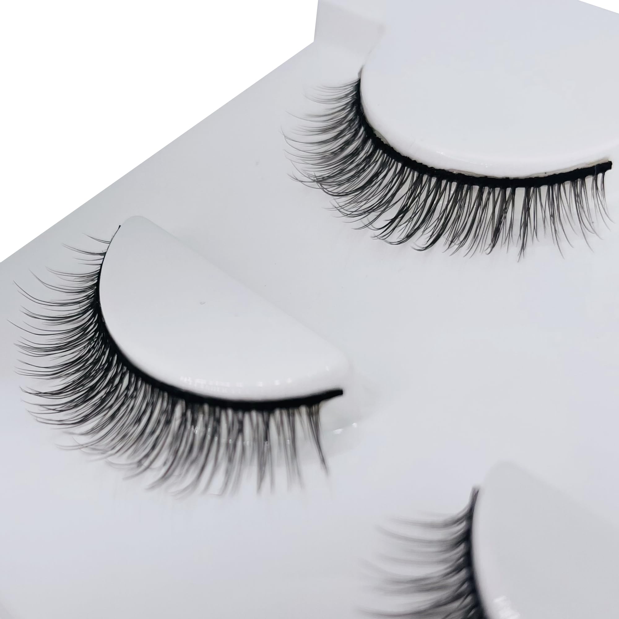 DZANIK False Eyelashes 3-Pair Set: Soft, Natural-Looking Black Band, Perfect for Natural Makeup.