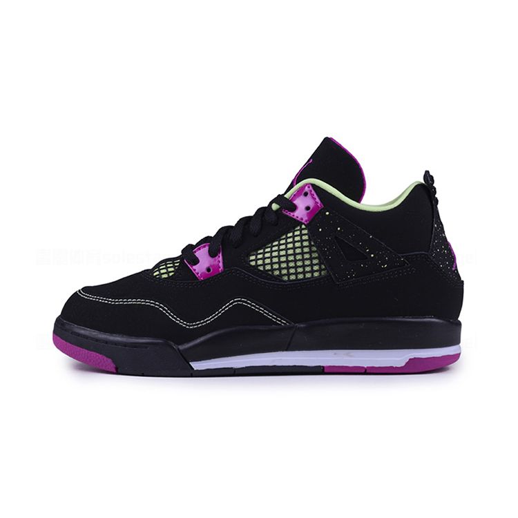 

Кроссовки Air Jordan 4 Retro PS Fuchsia Kids Black Fuchsia-Flash Liquid-Lime 487725-027