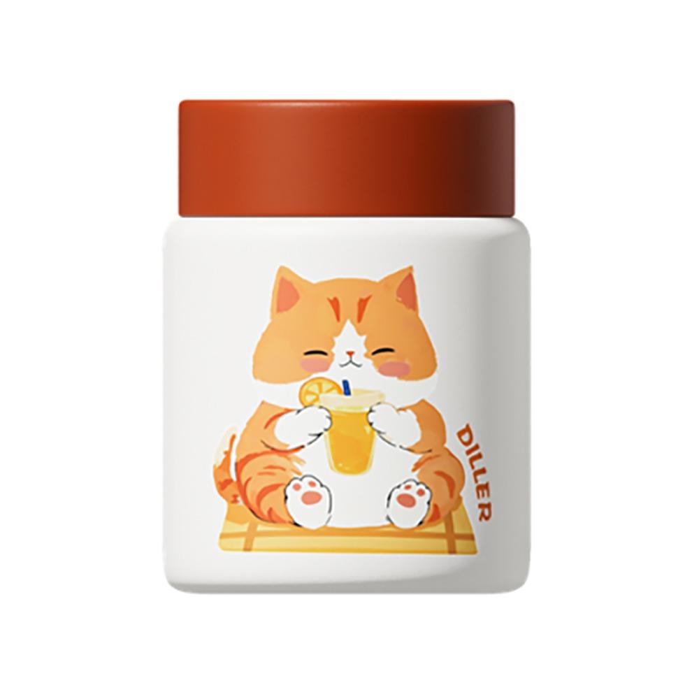 Leak Proof Thermal Cup 316 Stainless Steel Insulated Cup Cute Cat Vacuum Flask  Office